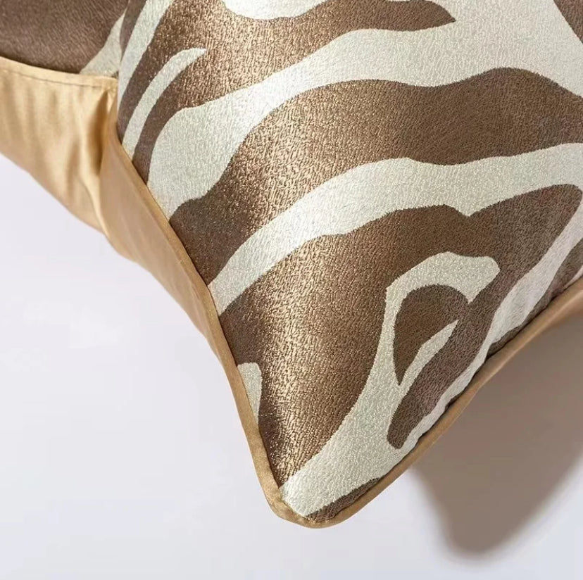 Brown Zebra Print Scatter Cushion