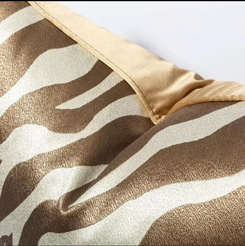 Brown Zebra Print Scatter Cushion
