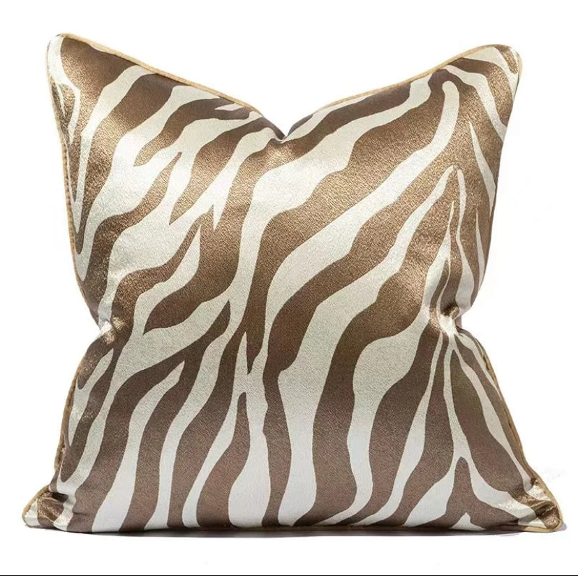 Brown Zebra Print Scatter Cushion