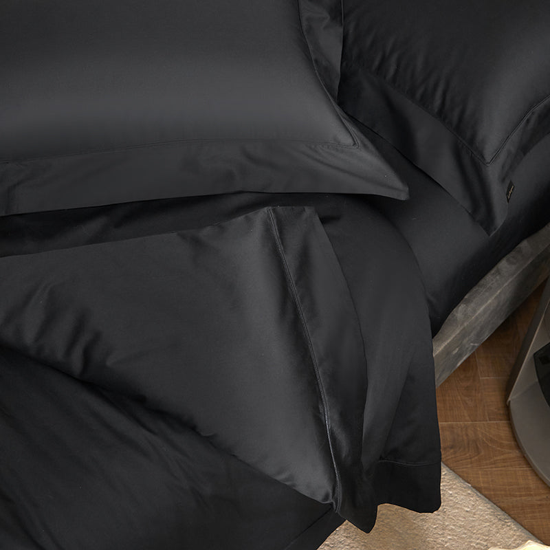 Oxford Egyptian Cotton Duvet Set 1000TC - Black