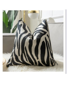 Black Zebra Print Scatter Cushion Cover